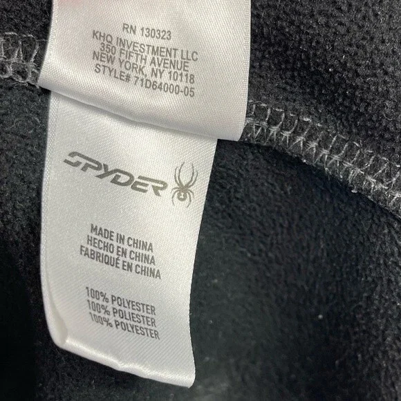 Spyder Men's Constant Full Zip Up Sweater Fleece Jacket Polar Black S Outdoor - Picture 12 of 16